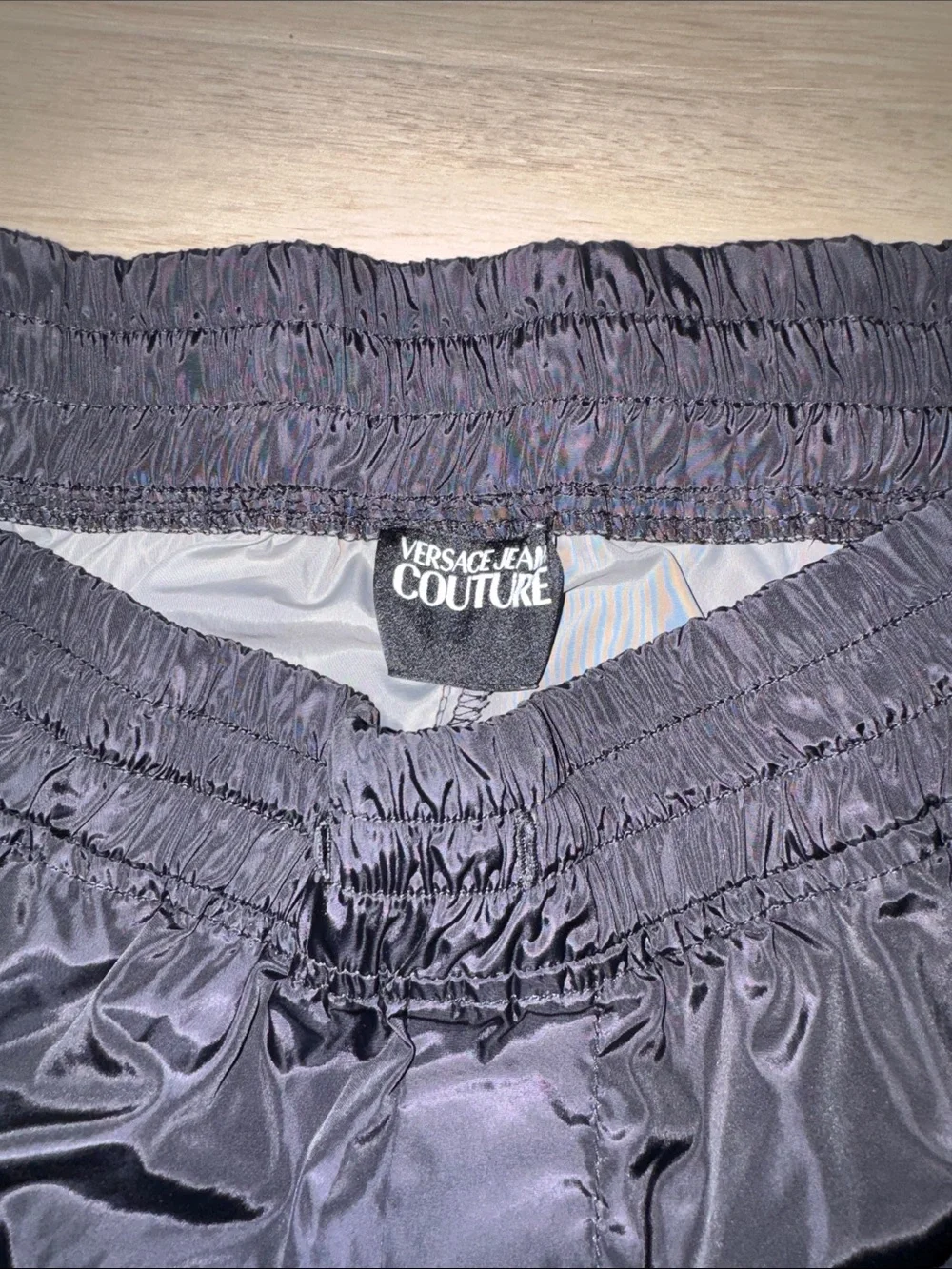 Versace Jeans Couture Men's M Black/Purple/Red/Blue Wave Print Swim Shorts